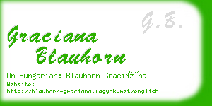 graciana blauhorn business card